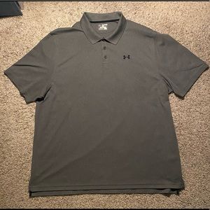 Under Armour UA Heat Gear Loose Polo Size 3XL Grey Black